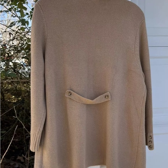 NWT Talbots Gorgeous Tan Open Long Cardigan With Epaulets & Pockets 3X 22W 24W - Picture 3 of 4